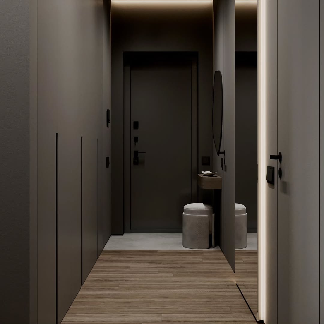 Apartment Interior 75 m² — Dark Warm Modern Gallery