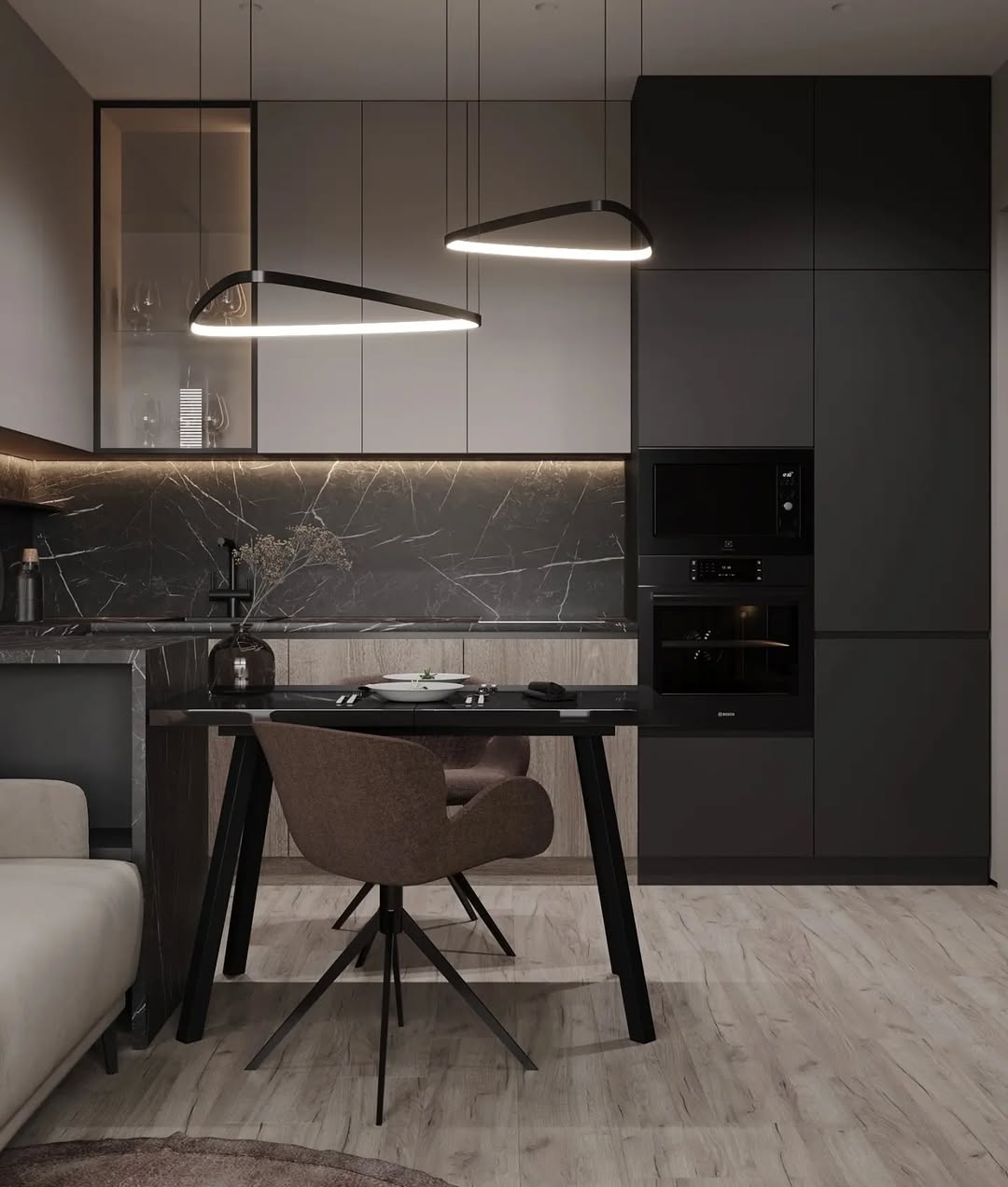 Dark Elegance Small  Apartment  Gallery