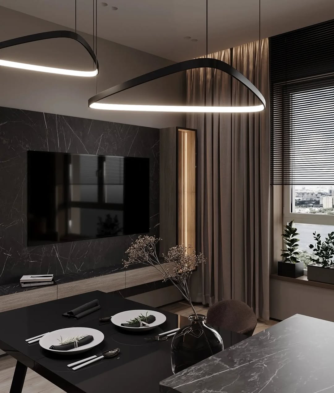  Dark Elegance Small  Apartment  Gallery